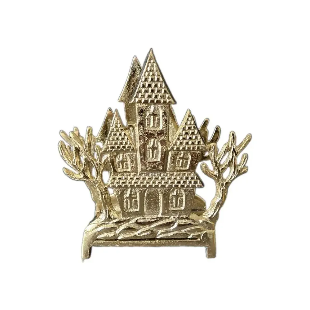 New Metal Gold Haunted House Halloween Dinning Napkin Holder Kitchen Table